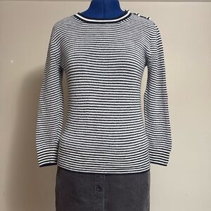 J.Crew merino sweater with shoulder buttons